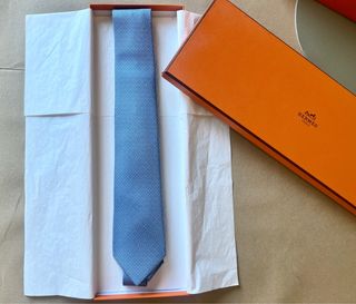 Corbata Hermès Azul NUEVA
