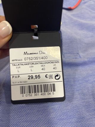 Polo Massimo Dutti Azul Naranja