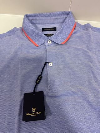 Polo Massimo Dutti Azul Naranja