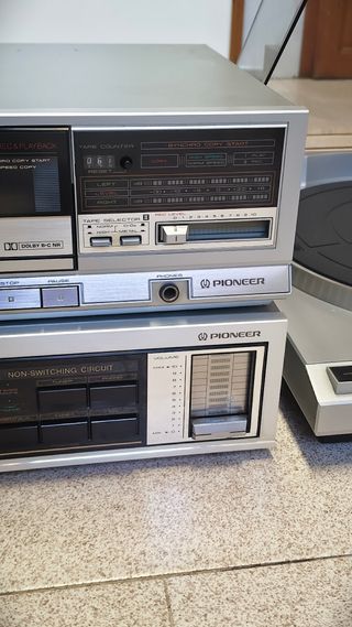 Equipo Hi-Fi Pioneer 80s: amplificador y  Pletina