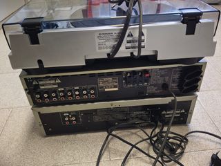 Equipo Hi-Fi Pioneer 80s: amplificador y  Pletina