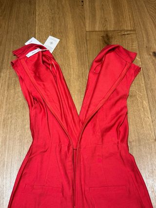 Mono Mango Rojo/Coral Talla XS Elegante