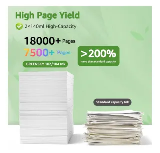 Tinta GREENSKY 102/104 para Epson EcoTank (5P)