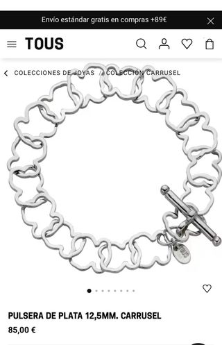 Pulsera Tous Ositos Plata