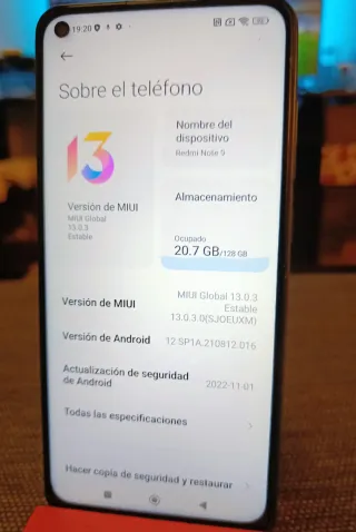 Redmi Note 9 128GB /6gb Como Nuevo + REGALOS
