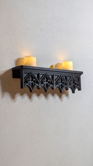 Prateleira Gótica Negra Arqueada