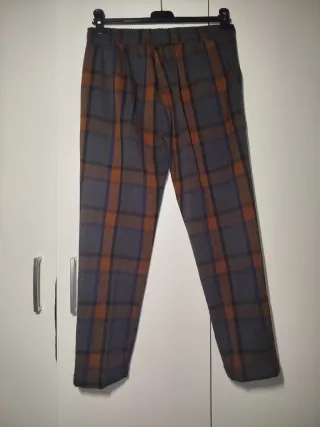 Pantaloni donna Glejo a quadri taglia M