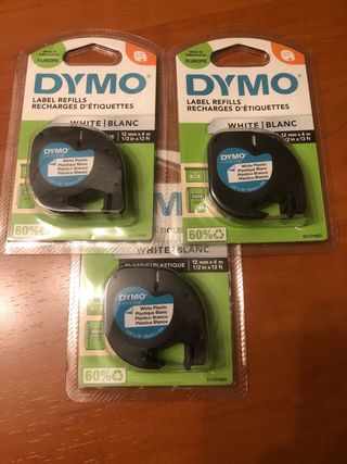 3 Recambios Etiquetadora Dymo LetraTag Blancos