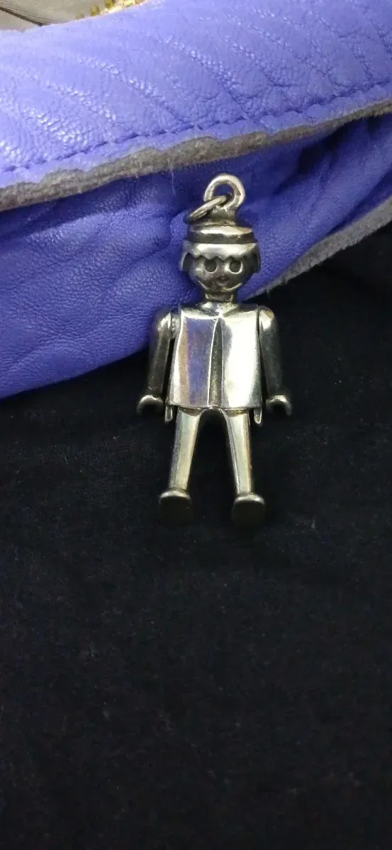 Colgante Playmobil baño plata