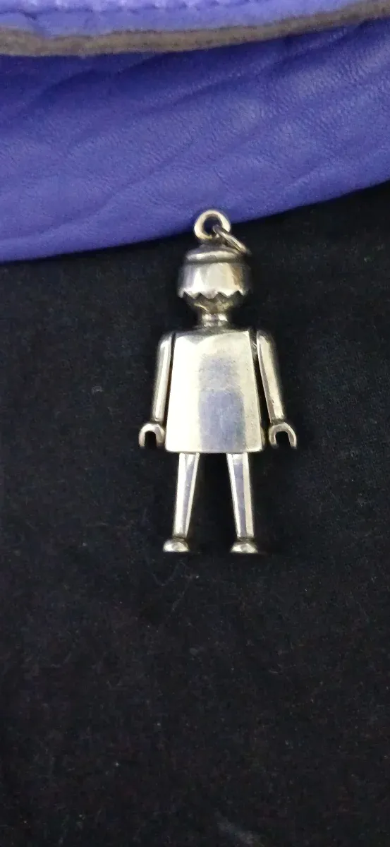 Colgante Playmobil baño plata