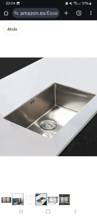 Fregadero de cocina metálico