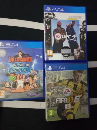 Juegos PS4: UFC 4, Worms, FIFA 17