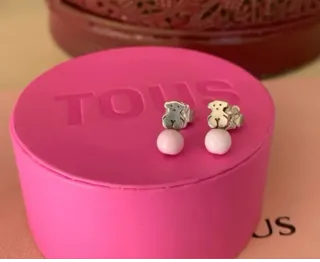 Pendientes Tous Oso y Perla Rosa