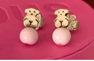 Pendientes Tous Oso y Perla Rosa