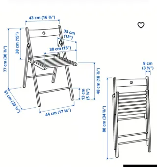 Silla plegable madera de haya con cojín beige