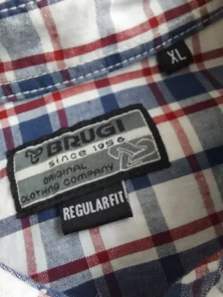 Camicia uomo a quadri blu e bianca