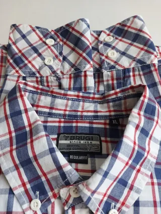 Camicia uomo a quadri blu e bianca