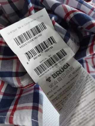 Camicia uomo a quadri blu e bianca