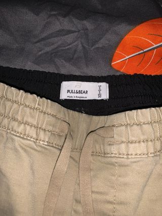Pantalones Pull and Bear beige hombre