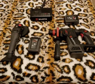 Amoladora y taladro Wurth con 2 baterías