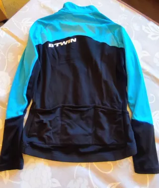Maillot Invierno Btwin Azul y Negro talla M