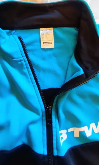 Maillot Invierno Btwin Azul y Negro talla M