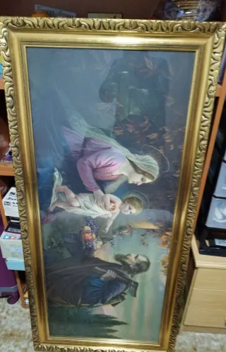 Cuadro Sagrada Familia Dorado