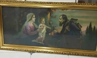 Cuadro Sagrada Familia Dorado