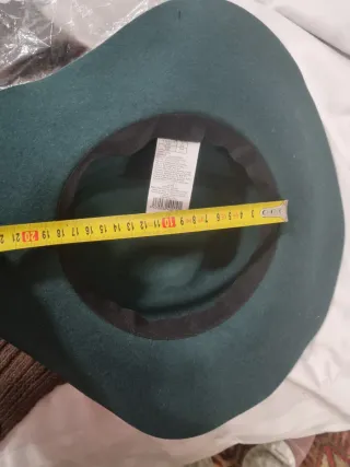 Sombrero lana verde botella