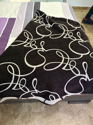 Ropa de mesa camilla redonda 90cm reversible .