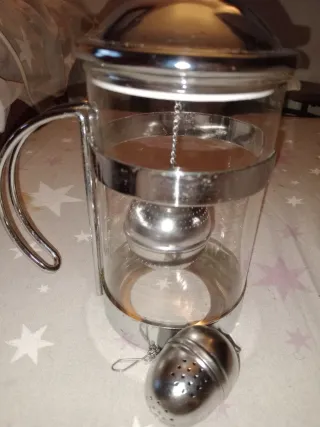 Cafetera/Tetera Émbolo Vidrio y Acero