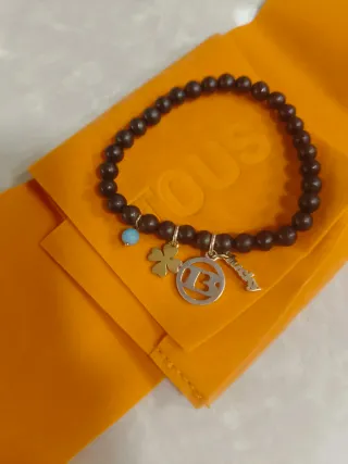 Pulsera Tous Negra con Colgantes