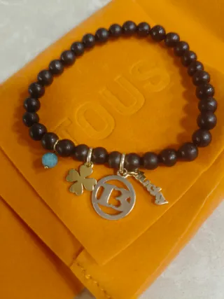 Pulsera Tous Negra con Colgantes