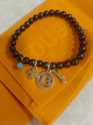 Pulsera Tous Negra con Colgantes