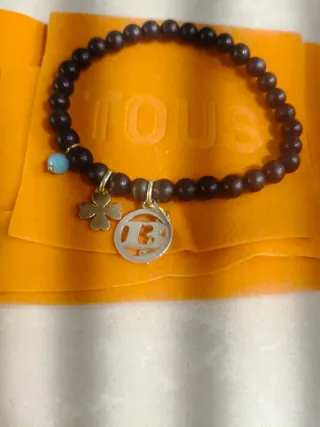 Pulsera Tous Negra con Colgantes