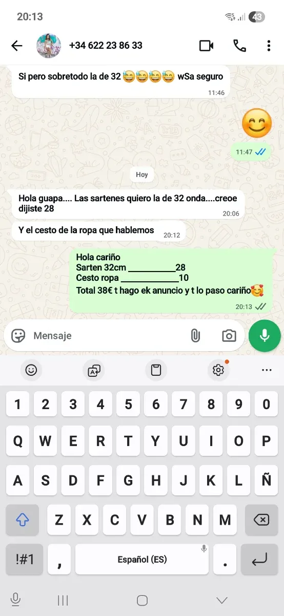 Set 38€: Padella 32cm e Cesto per Biancheria