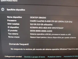 PC ASUS nero pronto all'uso, i5-6500, QUADRO K2000