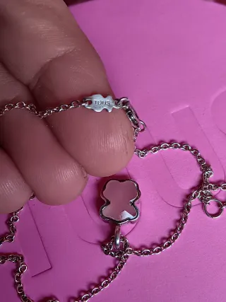 Colgante Tous Cuarzo Rosa y Cadena Plata