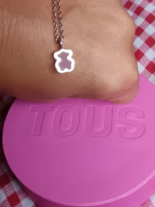 Colgante Tous Cuarzo Rosa y Cadena Plata