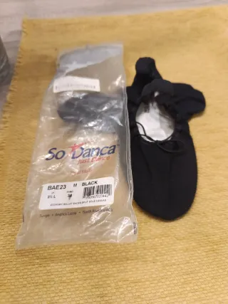 Zapatillas Ballet Lona Negra Talla 36 a estrenar