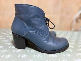 Stivaletti donna blu con tacco