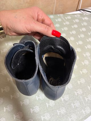 Stivaletti donna blu con tacco