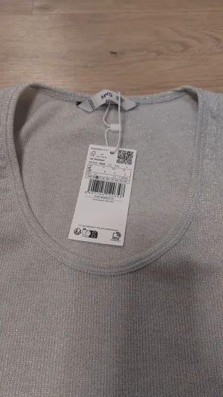 Camiseta Mango Tirantes Brillante Talla S
