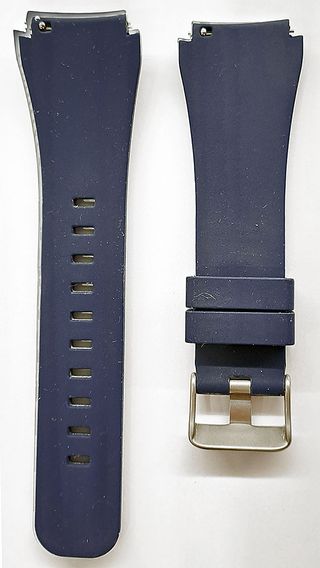 Correa de reloj azul de silicona de 22 mm