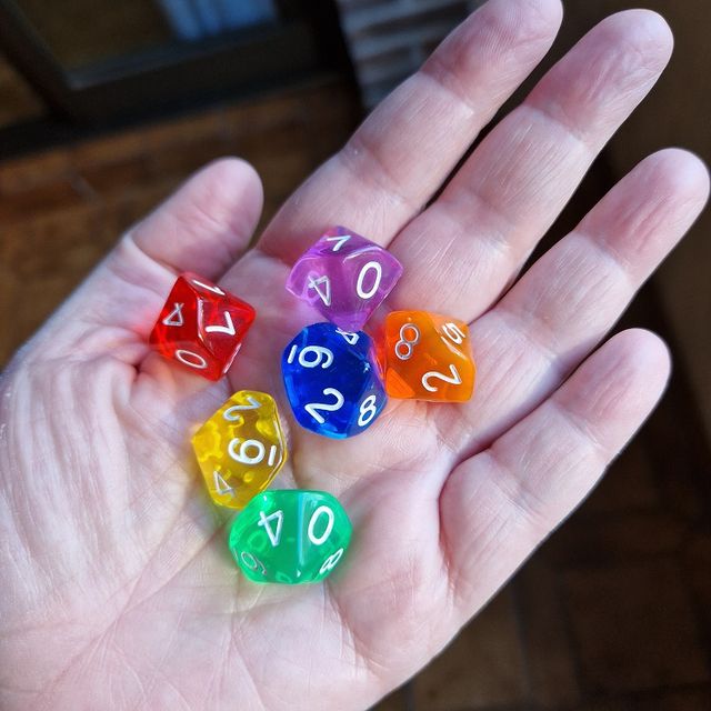 Lotto di 6 dadi decagono nuovi