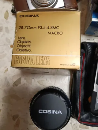 Lote cámaras fotos antiguas Cosina, Praktica, Falc