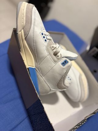 Zapatos Jordan Air 3 Blanco y Azul