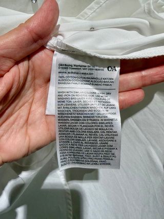 Camisa blanca con pedrería Talla M