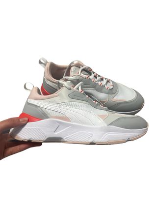Zapatillas Puma Cassia Mujer Gris Rosa Blanco