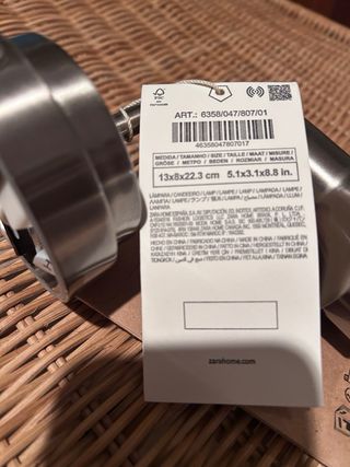 Aplique pared Zara Home cristal y metal